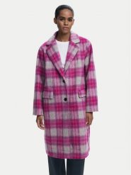 Desigual Płaszcz wełniany Pinkcheck 25WWEW15 Różowy Regular Fit. Czerwone płaszcze Desigual, na zimę, l, bez wzorów, z syntetyku, bez kaptura. Za 1,079.00 zł.