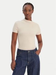 Guess Bluzka W6RP16 KD012 Beżowy Regular Fit. Brązowe bluzki Guess, s, z aplikacjami, z syntetyku, bez kołnierzyka, bez ramiączek. Za 219.99 zł.