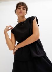 T-shirt oversize z czystej bawełny organicznej. Brązowe t-shirty bonprix, bez wzorów, z bawełny, bez kołnierzyka, bez ramiączek. Za 42.99 zł.