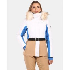 Damska kurtka narciarska Kilpi CARRIE-W. Białe kurtki narciarskie Kilpi, bez wzorów, bez kaptura, narciarskie. Za 680.25 zł.