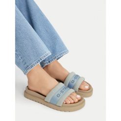 Klapki G-Star. Niebieskie klapki G-Star, bez wzorów, bez obcasa. Za 90.99 zł.