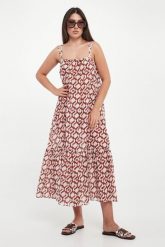 Sukienka z jedwabiem Alisso MAX MARA BEACHWEAR. Sukienki Max Mara Beachwear, bez wzorów, bez kołnierzyka, bez ramiączek. Za 1,769.00 zł.