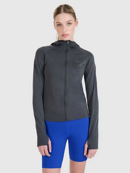 4F Kurtka sportowa w kolorze antracytowym rozmiar: M/L. Czarne kurtki sportowe 4f, l, bez wzorów, bez kaptura, outdoorowe. Za 83.03 zł.