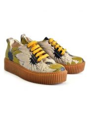 Goby Sneakersy w kolorze kremowo-żółtym rozmiar: 37. Brązowe trampki Goby, bez wzorów, bez zapięcia. Za 260.99 zł.