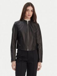 HUGO Kurtka skórzana Lasari 50555743 Czarny Regular Fit. Czarne kurtki Hugo, m, bez wzorów, ze skóry, bez kaptura. Za 1,849.00 zł.