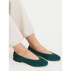 Baleriny Lasocki. Zielone baleriny Lasocki, bez wzorów, bez obcasa. Za 159.99 zł.