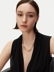 Guess Naszyjnik JUBN05 167JW Złoty. Żółte naszyjniki Guess, metalowe. Za 219.99 zł.