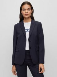 Boss Marynarka Juleah 50490035 Granatowy Regular Fit. Niebieskie marynarki i żakiety Boss, bez wzorów, z wełny. Za 979.99 zł.