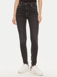 Guess Jeansy W4YA1J D5DY1 Czarny Slim Fit. Czarne jeansy Guess, xs, z aplikacjami. Za 299.99 zł.