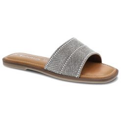 Klapki damskie Tamaris, ze skóry naturalnejprofilowanej wkładce i płaskim obcasie, białe glam, 1-27127-28-172. Białe klapki Tamaris, bez wzorów, ze skóry, bez obcasa, na płaskiej podeszwie. Za 169.00 zł.