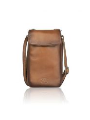 Bellicci Skórzana torebka "Kia" w kolorze jasnobrązowym na telefon - 11 x 19 x 2 cm rozmiar: onesize. Brązowe torby na ramię Bellicci, bez wzorów, z materiału, przez ramię, bez dodatków. Za 130.99 zł.