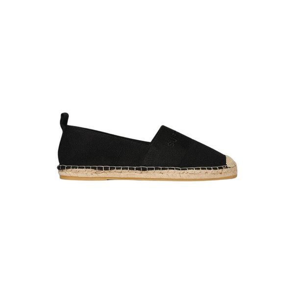 Płócienne espadryle damskie Superdry. Czarne espadryle Superdry, bez wzorów, bez obcasa, bez zapięcia. Za 295.05 zł.