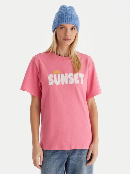 Roxy T-Shirt Sunnyoversize Easy ERJZT06033 Różowy Oversize. Czerwone t-shirty Roxy, xs, bez wzorów, z bawełny, bez kołnierzyka, bez ramiączek. Za 84.99 zł.