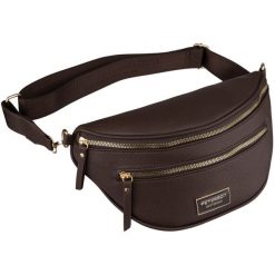 Brązowa saszetka damska na ramię skóra ekologiczna nerka mała listonoszka Peterson PTN JK6-01. Brązowe torebki klasyczne Peterson, bez wzorów, ze skóry ekologicznej, na ramię, małe, bez dodatków. Za 89.99 zł.