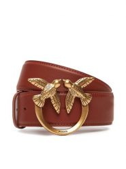 PINKO Pasek Damski Love Berry H4 Belt AI 25-26 PLT01 100120 A0F1 Brązowy. Brązowe paski Pinko, bez wzorów, ze skóry. Za 569.99 zł.