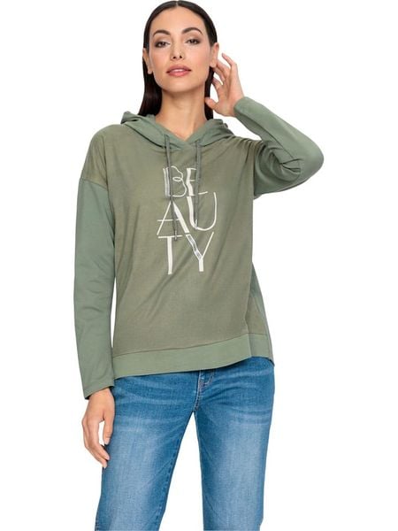 Heine Bluza w kolorze khaki rozmiar: 42. Brązowe bluzy Heine, bez wzorów, z bawełny, z kapturem. Za 68.95 zł.
