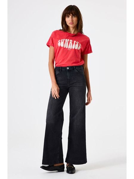 Garcia Koszulka w kolorze czerwonym rozmiar: L. Czerwone bluzki Garcia, l, bez wzorów, z bawełny, bez kołnierzyka, bez ramiączek. Za 48.05 zł.