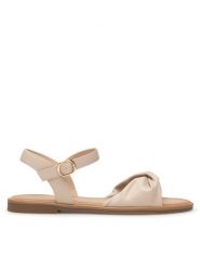 JENNY Sandały CHIKA WS250723-1 Beżowy. Brązowe sandały Jenny, bez wzorów, z syntetyku, bez obcasa, na płaskiej podeszwie, bez zapięcia. Za 79.99 zł.