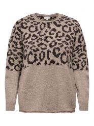 ONLY Carmakoma Sweter w kolorze beżowym rozmiar: S-42/44. Brązowe swetry Only Carmakoma, s, bez wzorów, bez ramiączek. Za 115.95 zł.