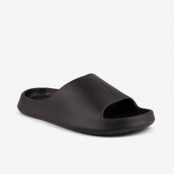 Klapki damskie Coquiai 9197. Czarne klapki Erima, bez wzorów, z bawełny, bez obcasa. Za 131.99 zł.