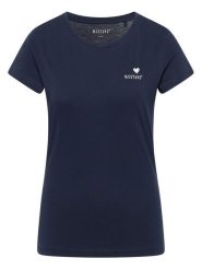 Mustang T-Shirt Loa 1016509 Granatowy Slim Fit. Niebieskie t-shirty Mustang, xl, bez wzorów, z bawełny, bez kołnierzyka, bez ramiączek. Za 79.99 zł.