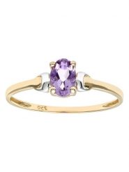 Diamant Exquis Złoty pierścionek z ametystem rozmiar: 55. Żółte pierścionki Diamant Exquis, z ametystem, złote. Za 505.13 zł.