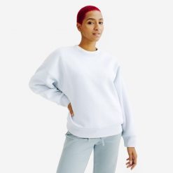 Bluza okrągły dekolt damska Elementals. Niebieskie bluzy DECATHLON, s, bez wzorów, z bawełny, bez kaptura. Za 149.99 zł.