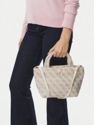 Guess Torebka J6BZ06 W3969 Kremowy. Białe torebki klasyczne Guess, z aplikacjami, bez dodatków. Za 324.99 zł.