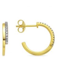 Luxenter Kolczyki-półkreole z cyrkoniami rozmiar: onesize. Żółte kolczyki Luxenter, z cyrkonią, srebrne. Za 201.08 zł.