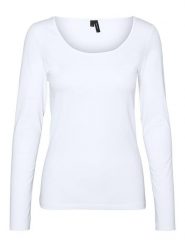 Vero Moda Koszulka w kolorze białym rozmiar: XL. Białe bluzki Vero Moda, xl, bez wzorów, z bawełny, bez kołnierzyka, bez ramiączek. Za 52.79 zł.