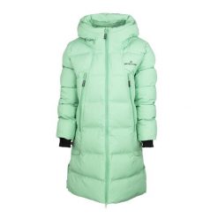 Kurtka damska płaszcz SNOW LEOPARD Primaloft1. Zielone płaszcze BERGSON, na zimę, s, bez wzorów, z puchu, bez kaptura. W wyprzedaży za 719.00 zł.