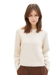Tom Tailor Sweter w kolorze kremowym rozmiar: XL. Brązowe swetry Tom Tailor, s, bez wzorów, z wiskozy, bez ramiączek. Za 88.02 zł.