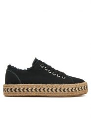 DeeZee Espadryle ZYKS305 Czarny. Czarne espadryle DeeZee, bez wzorów, z materiału, bez obcasa, bez zapięcia. Za 99.99 zł.