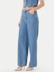 Morgan Jeansy 252-PSTEL Niebieski Wide Leg. Niebieskie jeansy Morgan, bez wzorów. Za 349.99 zł.