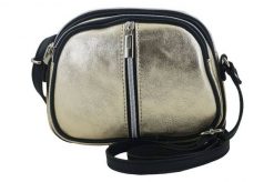 Listonoszka skórzana BARBERINI'S 03/1-17 złota. Żółte torebki klasyczne Barberini's, bez wzorów, ze skóry, małe, bez dodatków. Za 172.99 zł.