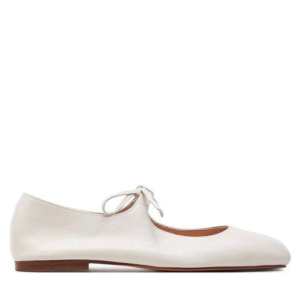 Baleriny Balagan. Białe baleriny BALAGAN, bez wzorów, bez obcasa. Za 455.99 zł.