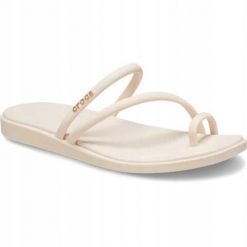Klapki Dla Dorosłych Crocs Miami Toe Loop. Czerwone klapki Crocs, bez wzorów, z materiału, bez obcasa. Za 159.99 zł.