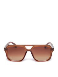 JENNY Okulary przeciwsłoneczne 4WF-018-SS25 Brązowy. Brązowe okulary przeciwsłoneczne Jenny, bez wzorów, z tworzywa sztucznego. Za 39.99 zł.