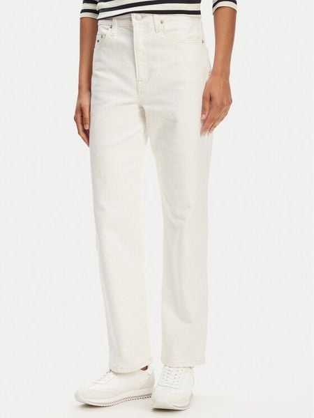 Tommy Jeans Jeansy Layla DW0DW20481 Biały Straight Fit. Białe jeansy Tommy Jeans, bez wzorów. Za 299.99 zł.