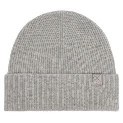 Czapka Calvin Klein. Szare czapki Calvin Klein, bez wzorów. Za 329.99 zł.