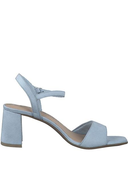 Marco Tozzi Sandały w kolorze błękitnym na obcasie rozmiar: 40. Niebieskie sandały Marco Tozzi, bez wzorów, z otwartym noskiem, bez obcasa, na koturnie, bez zapięcia. Za 83.03 zł.