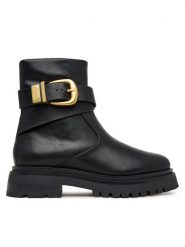 Steve Madden Botki Lexs SM11003593 Czarny. Czarne botki Steve Madden, bez wzorów, ze skóry, bez obcasa, na płaskiej podeszwie, bez zapięcia. Za 729.99 zł.