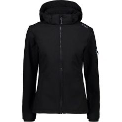 Kurtka softshell damska CMP Wilma Jacket Zip Hood. Czarne kurtki sportowe CMP, l, bez wzorów, z softshellu, bez kaptura, trekkingowe. Za 303.99 zł.