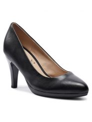 Caprice Szpilki 9-22414-42 Czarny. Czarne szpilki Caprice, bez wzorów, ze skóry, bez obcasa, na szpilce, bez zapięcia. Za 224.99 zł.