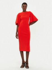 Ted Baker Sukienka dzianinowa Lounia 266260 Pomarańczowy Slim Fit. Brązowe sukienki Ted Baker, bez wzorów, z dzianiny, bez kołnierzyka, bez ramiączek. Za 1,099.00 zł.
