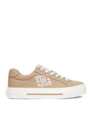 DC Shoes Tenisówki CEO-SS25-3C098 Beżowy. Brązowe trampki DC Shoes, bez wzorów, z materiału, bez zapięcia. Za 219.99 zł.