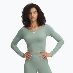 Longsleeve Under Armour Train Seamless. Zielone koszulki sportowe Under Armour, bez wzorów, bez ramiączek. Za 189.99 zł.