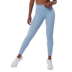 Legginsy sportowe ze średnim stanem Fitness Siroko Shine. Niebieskie legginsy SIROKO, xl, bez wzorów, z elastanu, długie. Za 106.00 zł.
