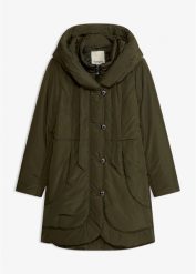 Krótki płaszcz o kroju loose fit. Fioletowe płaszcze bonprix, bez wzorów, bez kaptura. Za 249.99 zł.