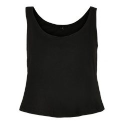 Oversize Tank Top Dla Pań I Panów. Czarne koszulki sportowe BUILD YOUR BRAND, bez wzorów, bez ramiączek. Za 46.99 zł.